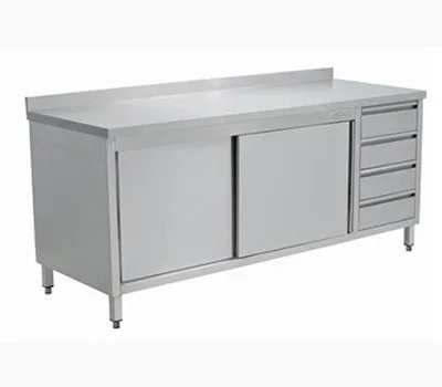 SS Cupboard With Table Manufacturer, Exporter SS Computer Table, Miri

